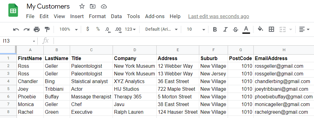 Google sheet