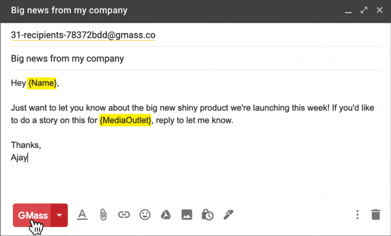 gmail send mass emails