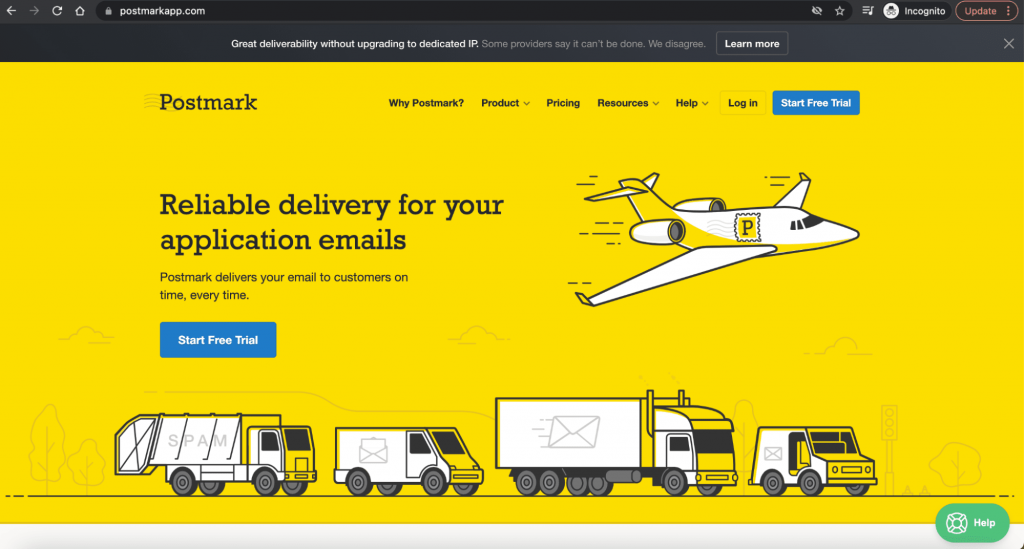 Postmark home page