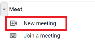 New meeting
