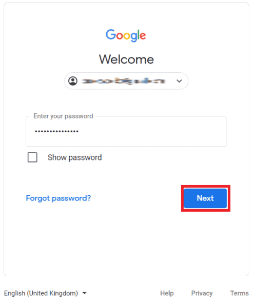 Next password