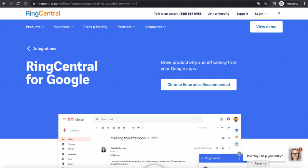 RingCentral for Google