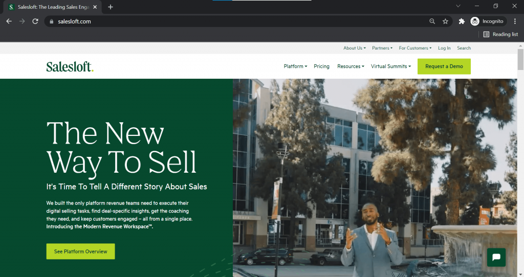 Salesloft home page