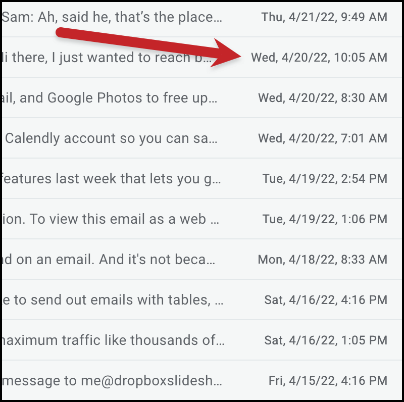 Gmail Show Time