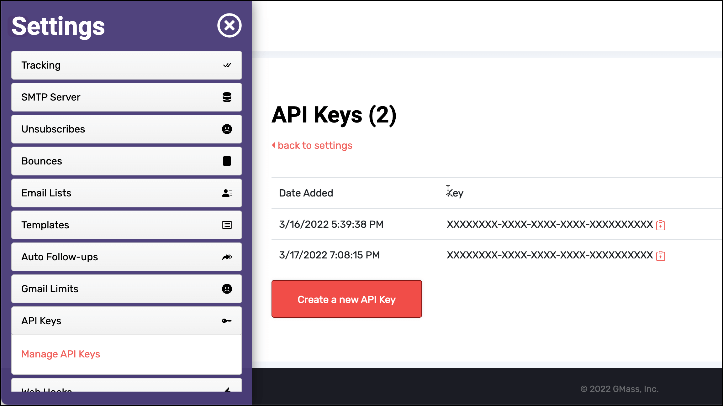 Getting your GMass API key