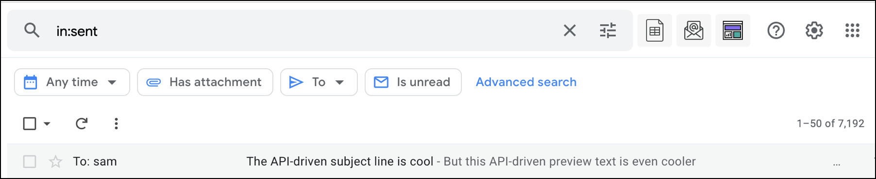 The API preview text result