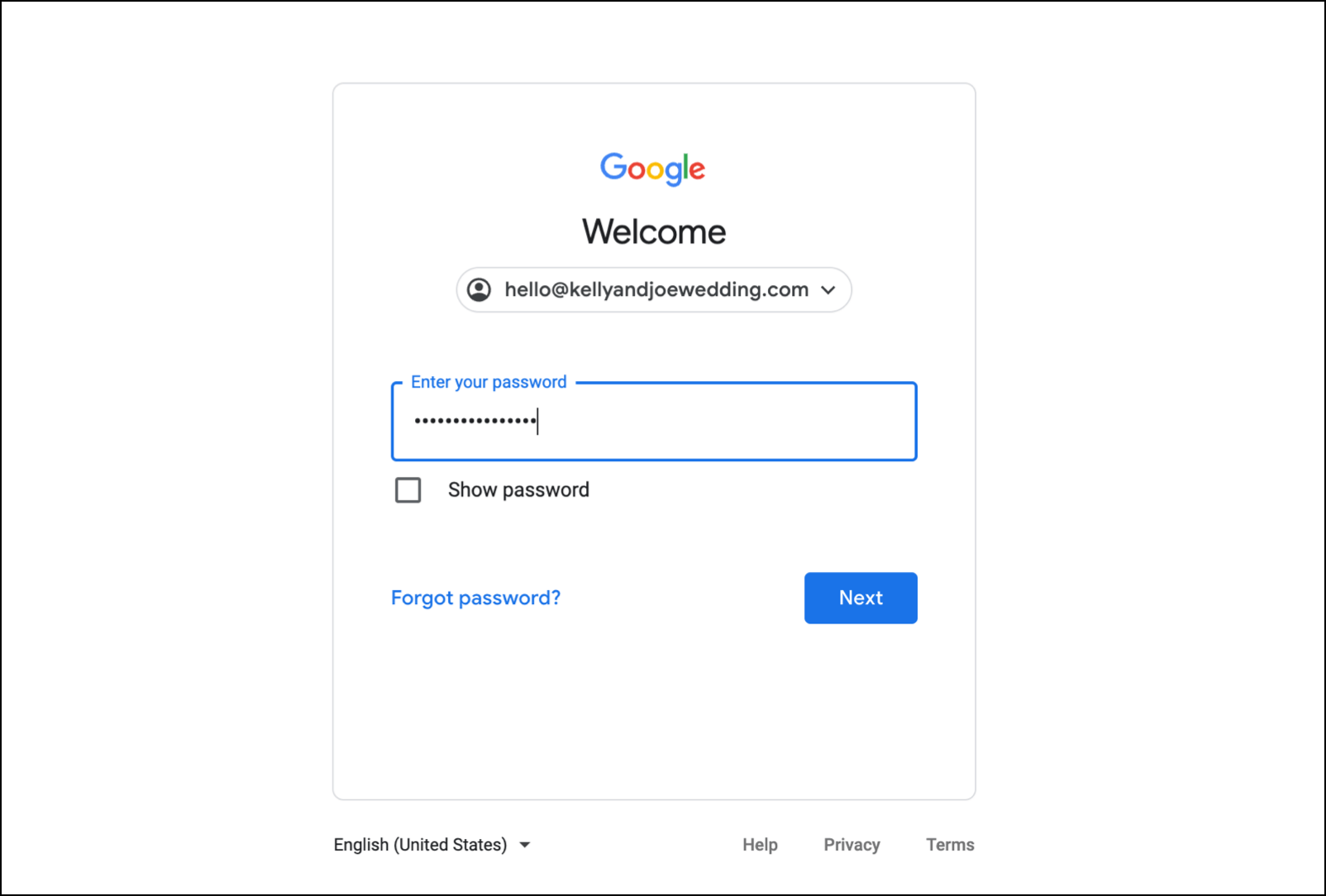 Log into your new email