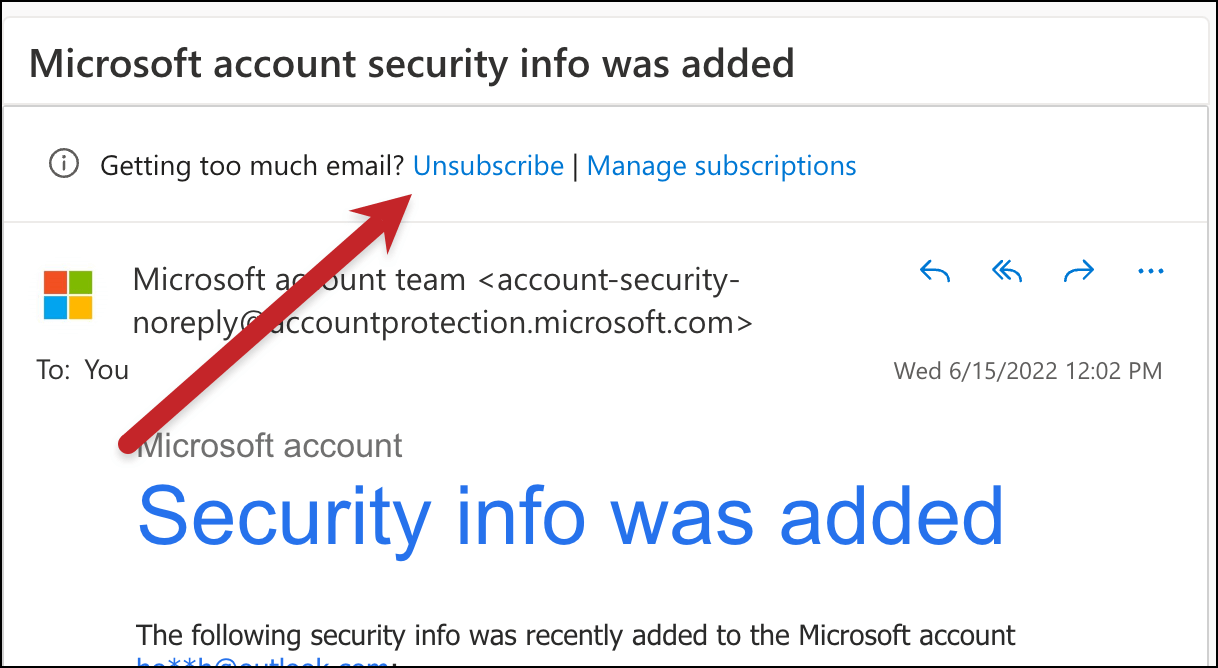 List-unsubscribe header in Outlook desktop