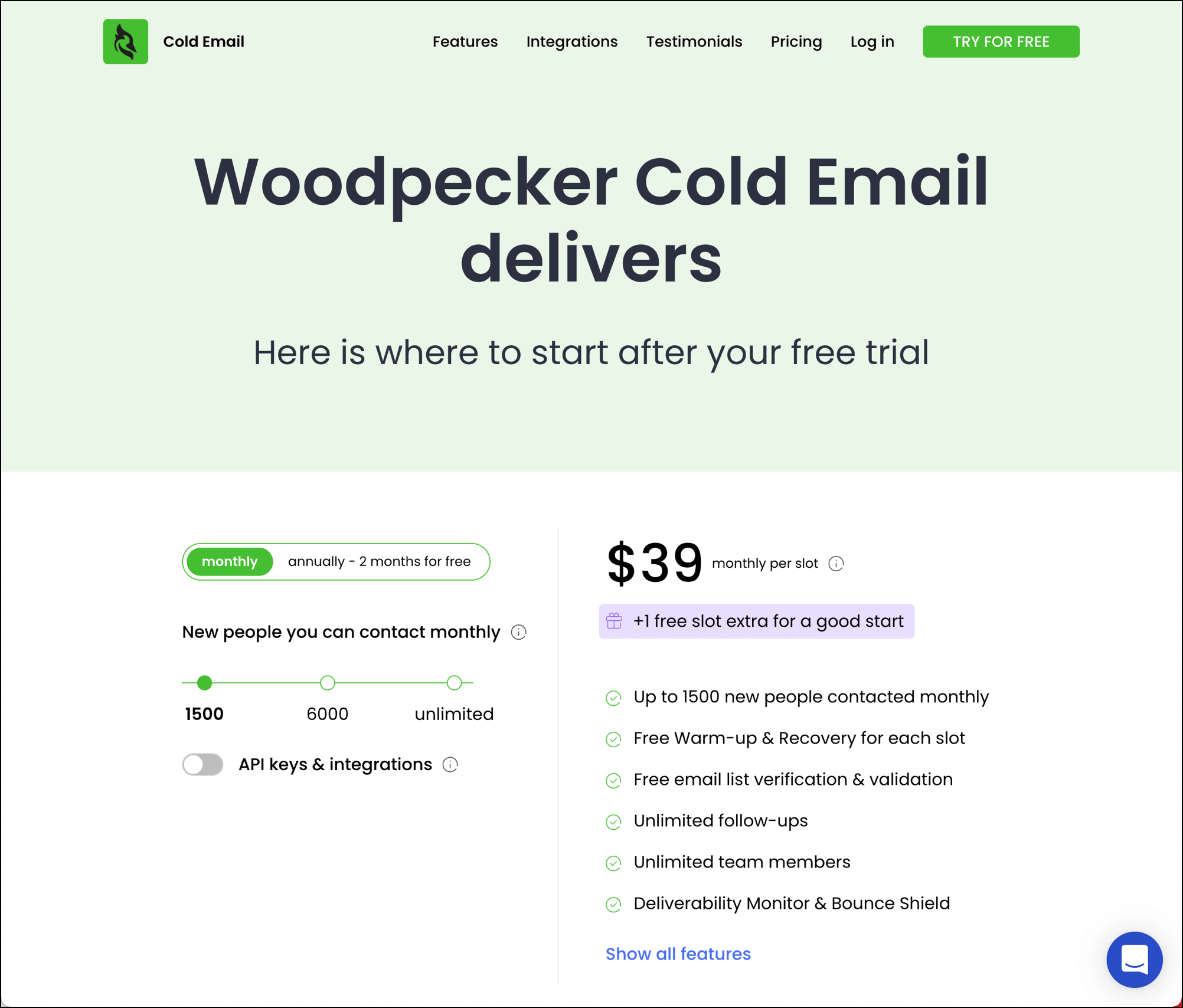Woodpecker pricing