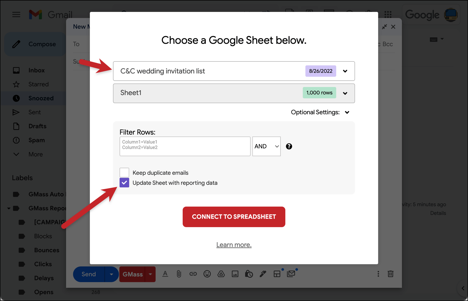 Connect to your Google Sheet