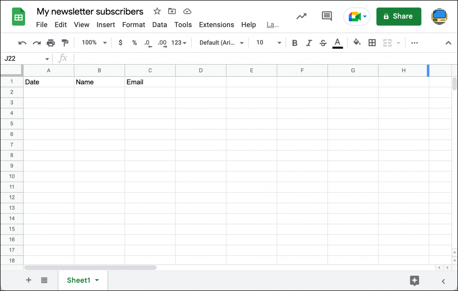 How to Get Subscriber Emails From a Web Form Into Google Sheets (Then ...