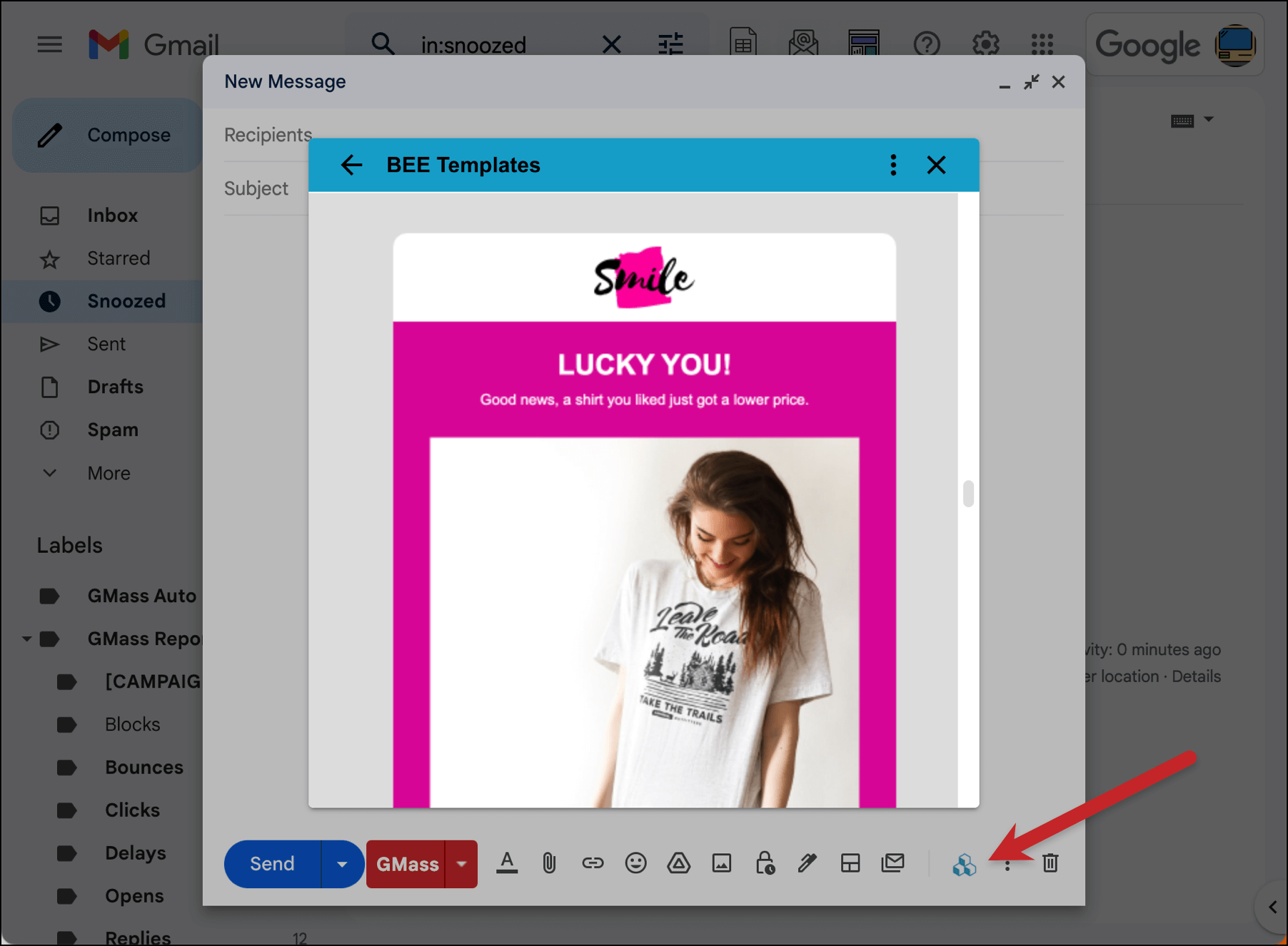 Using a template from an add-on