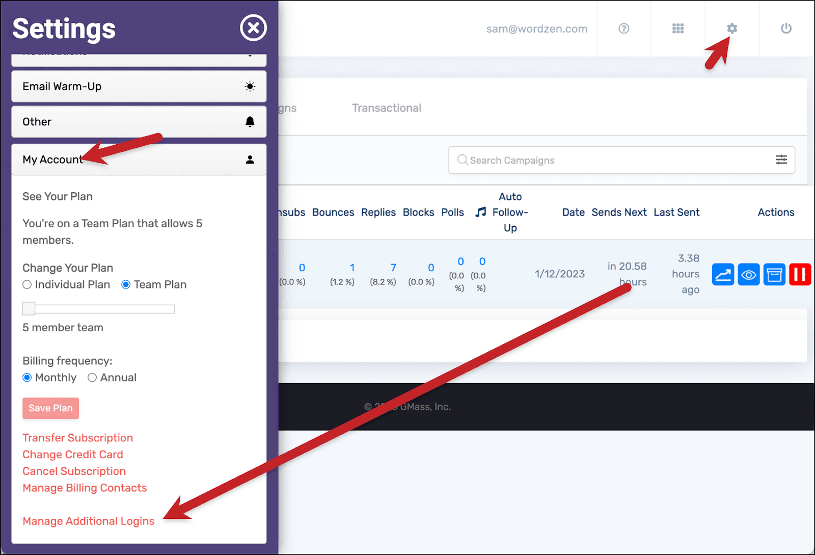 Give dashboard access to a teammate