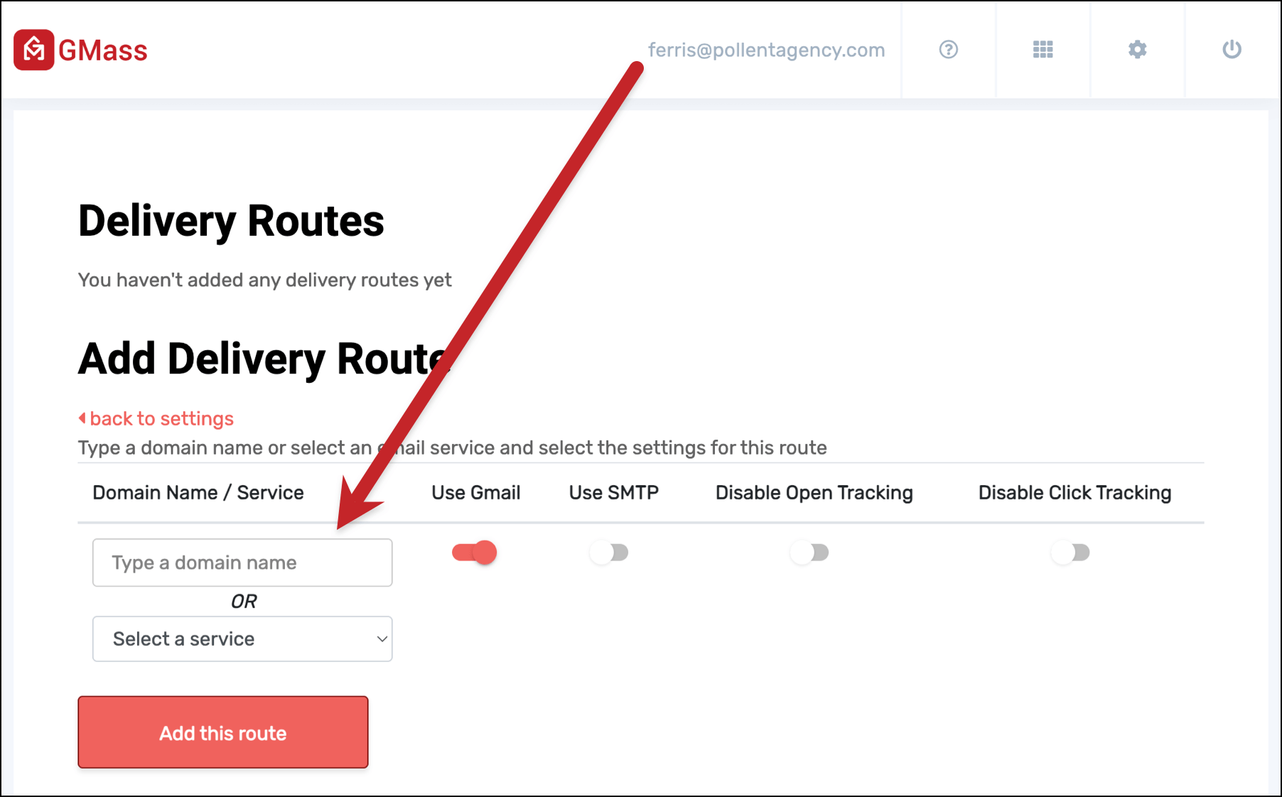 Add a new delivery route