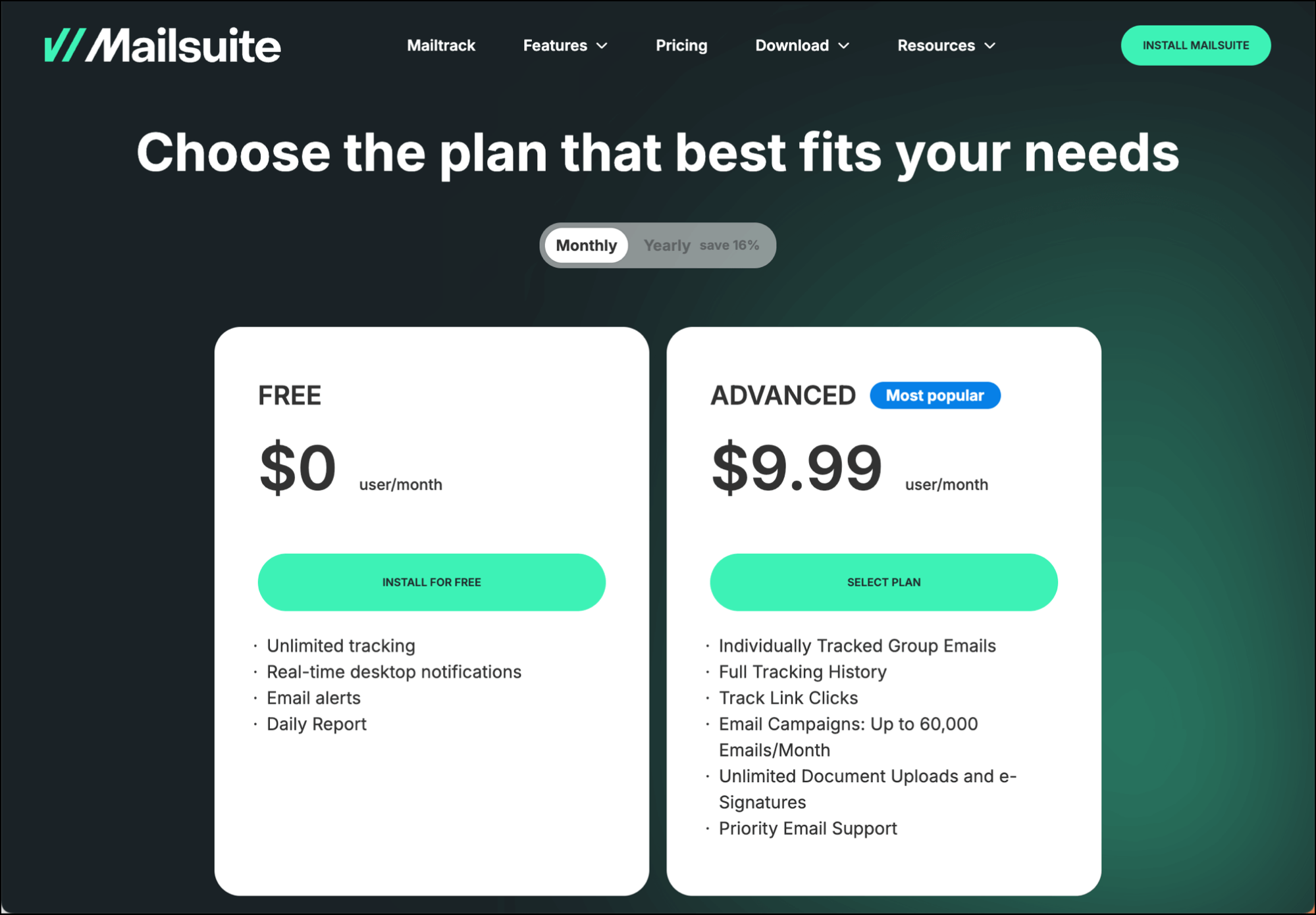 Mailsuite is not built to handle bulk emails