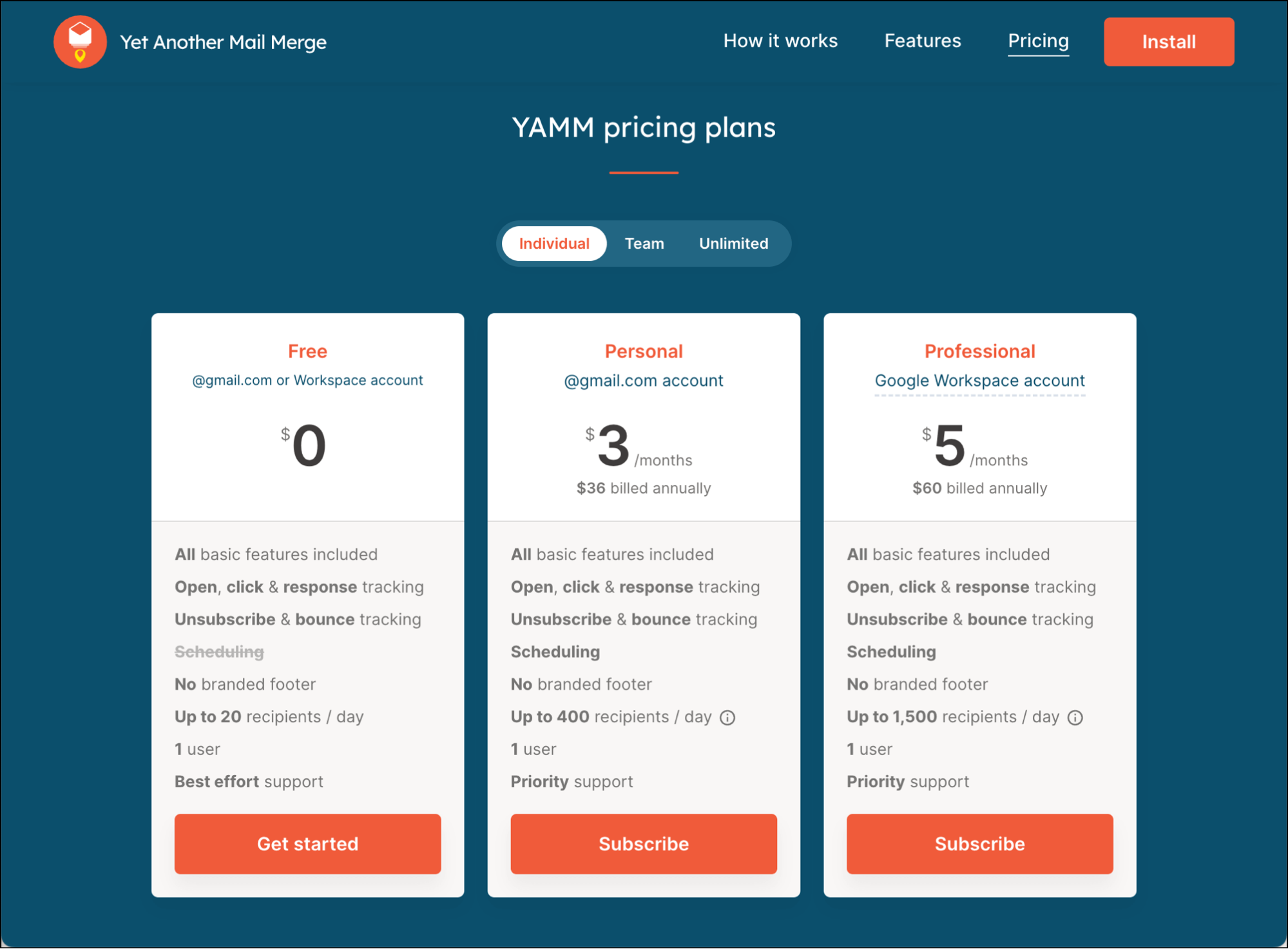 YAMM cannot do bulk emails like other platforms