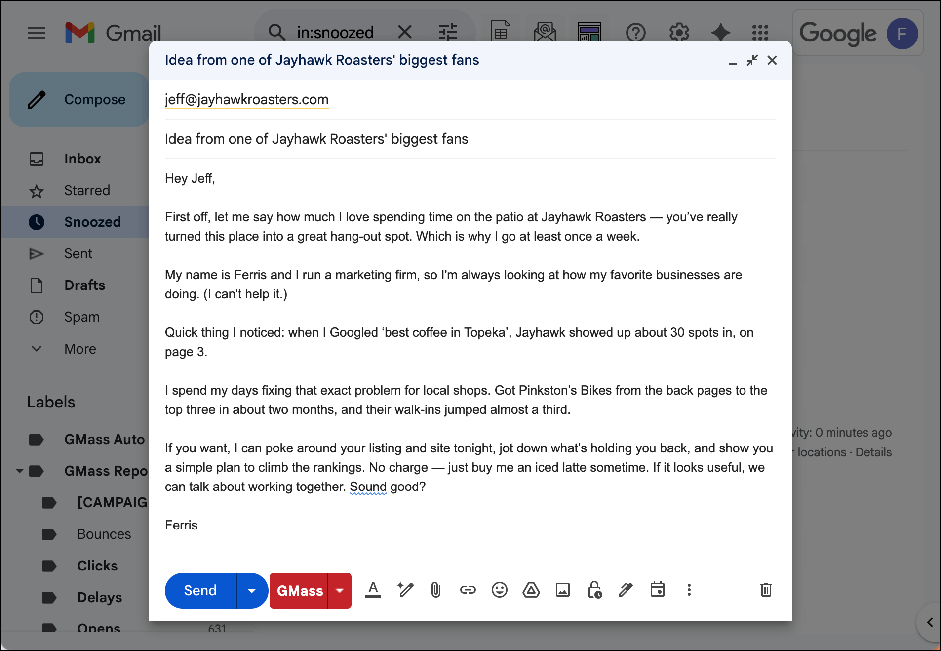 Writing a one-on-one message before you write a bulk email marketing message