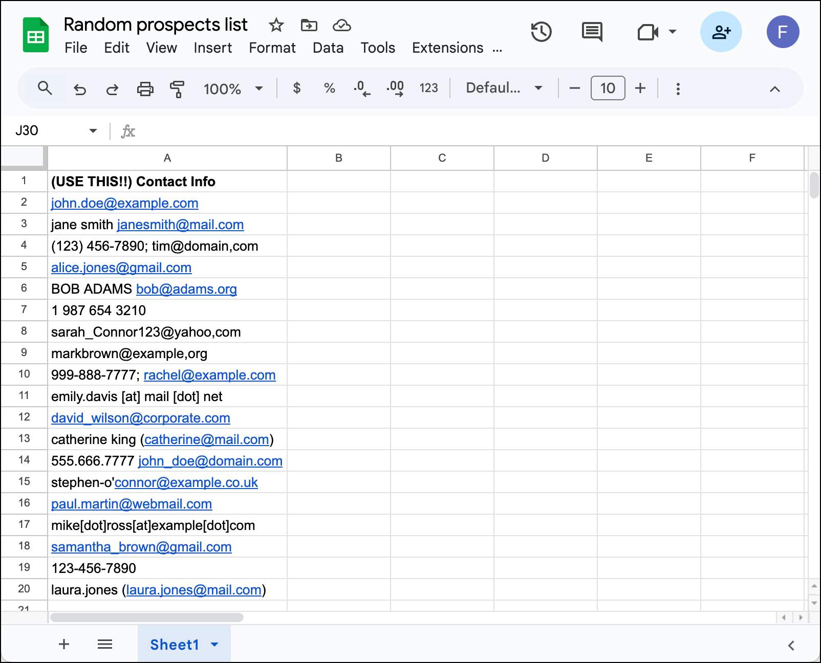 Clean up messy data