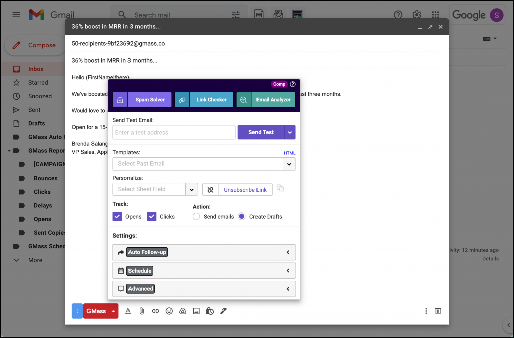Cold Email Outreach - GMass