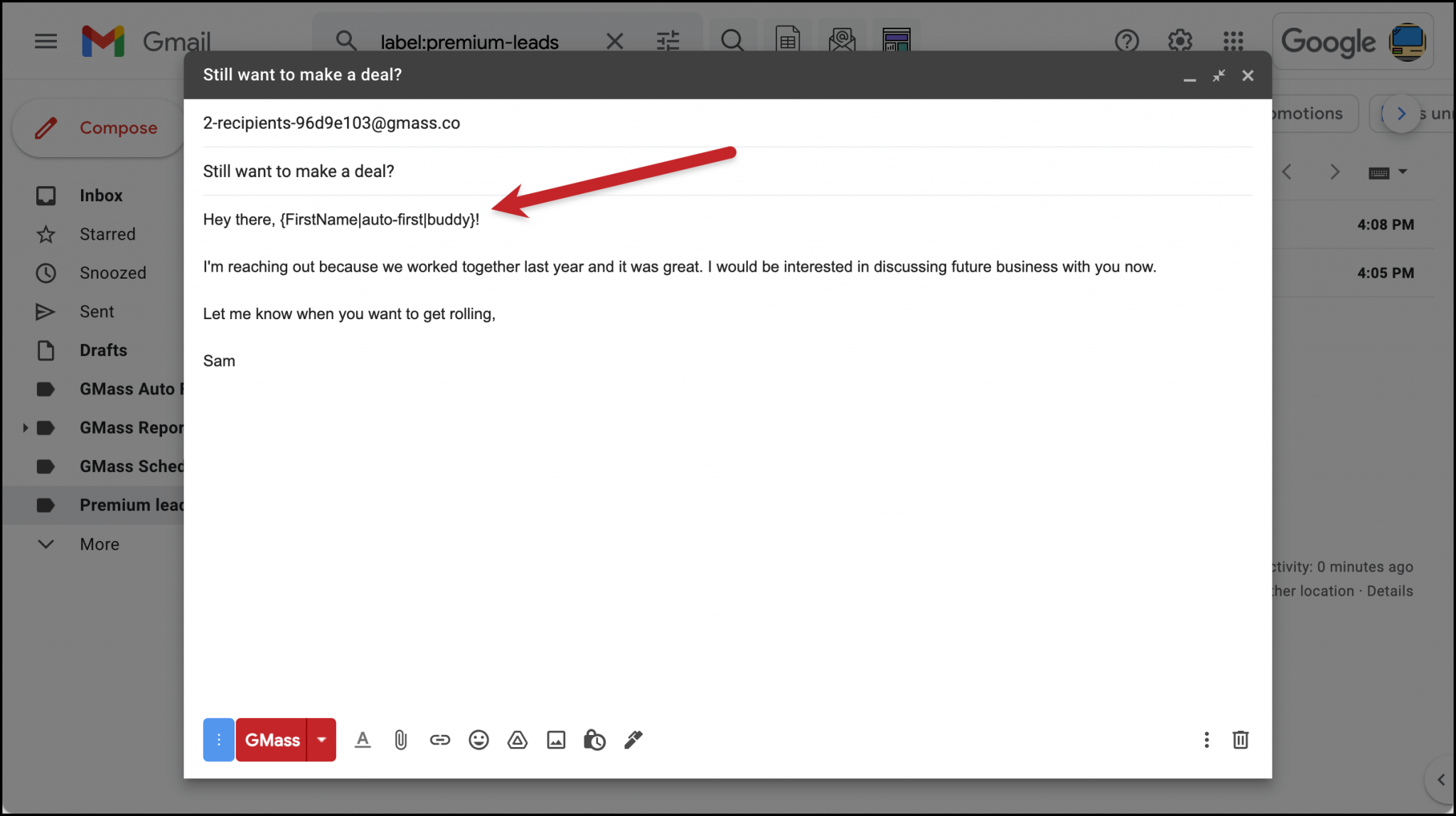 how to send email to mail list in gmail