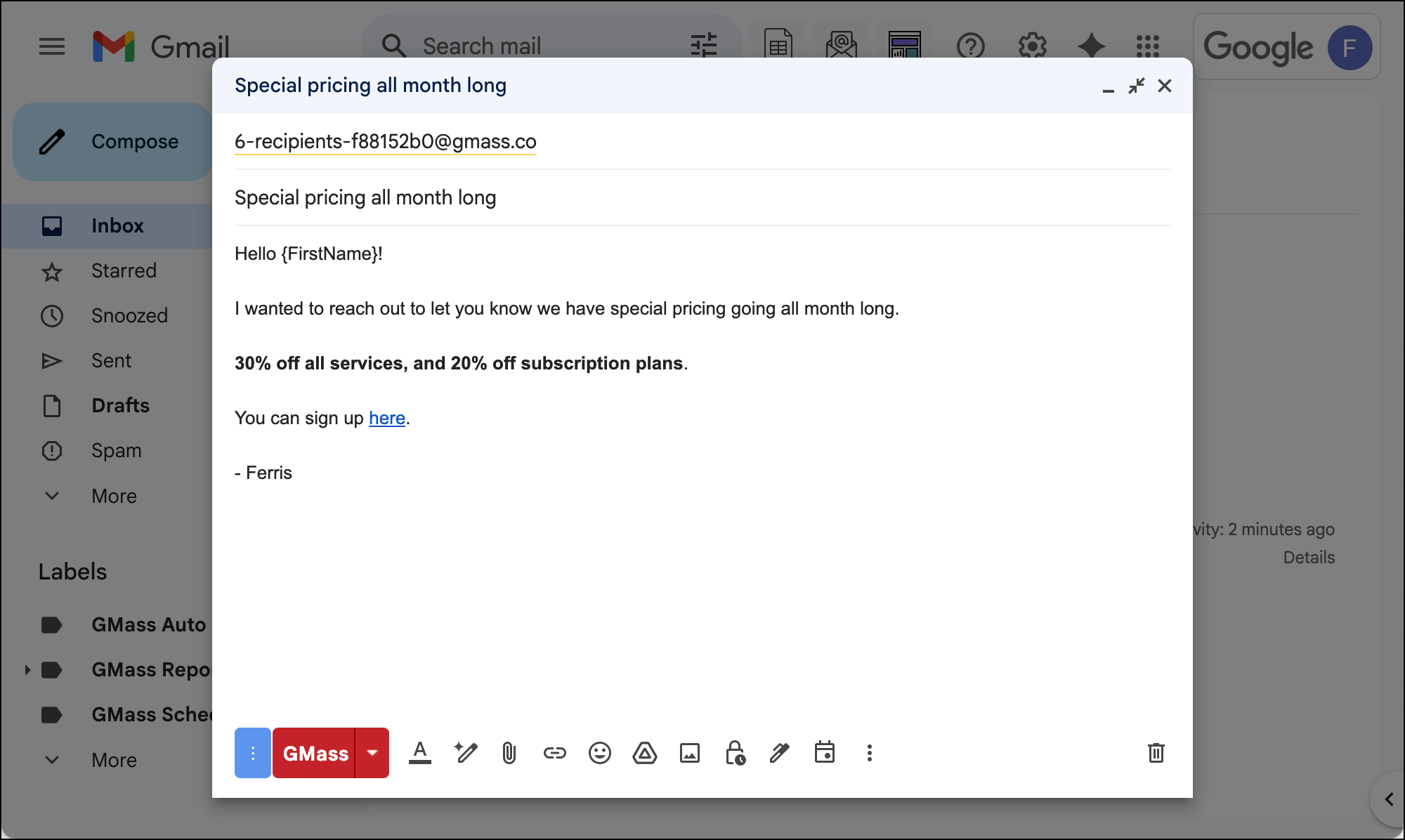 Type up your campaign