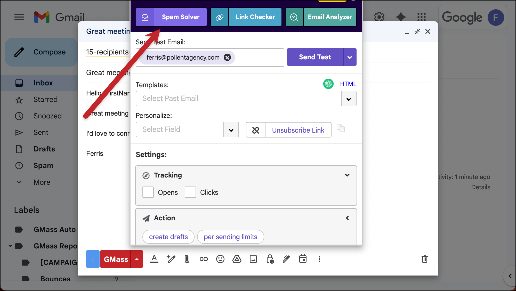 Run Spam Solver on the campaign