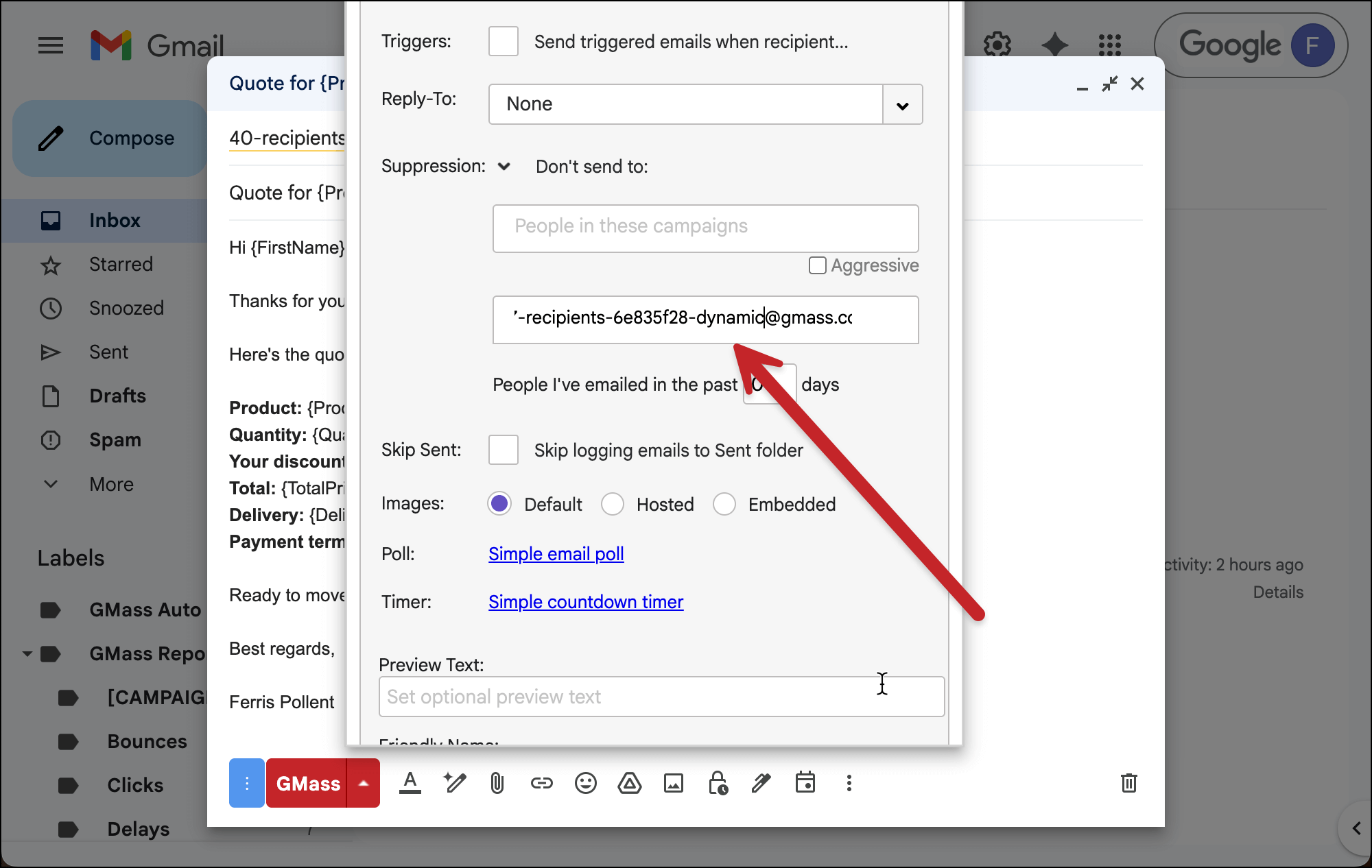 Make the alias dynamic